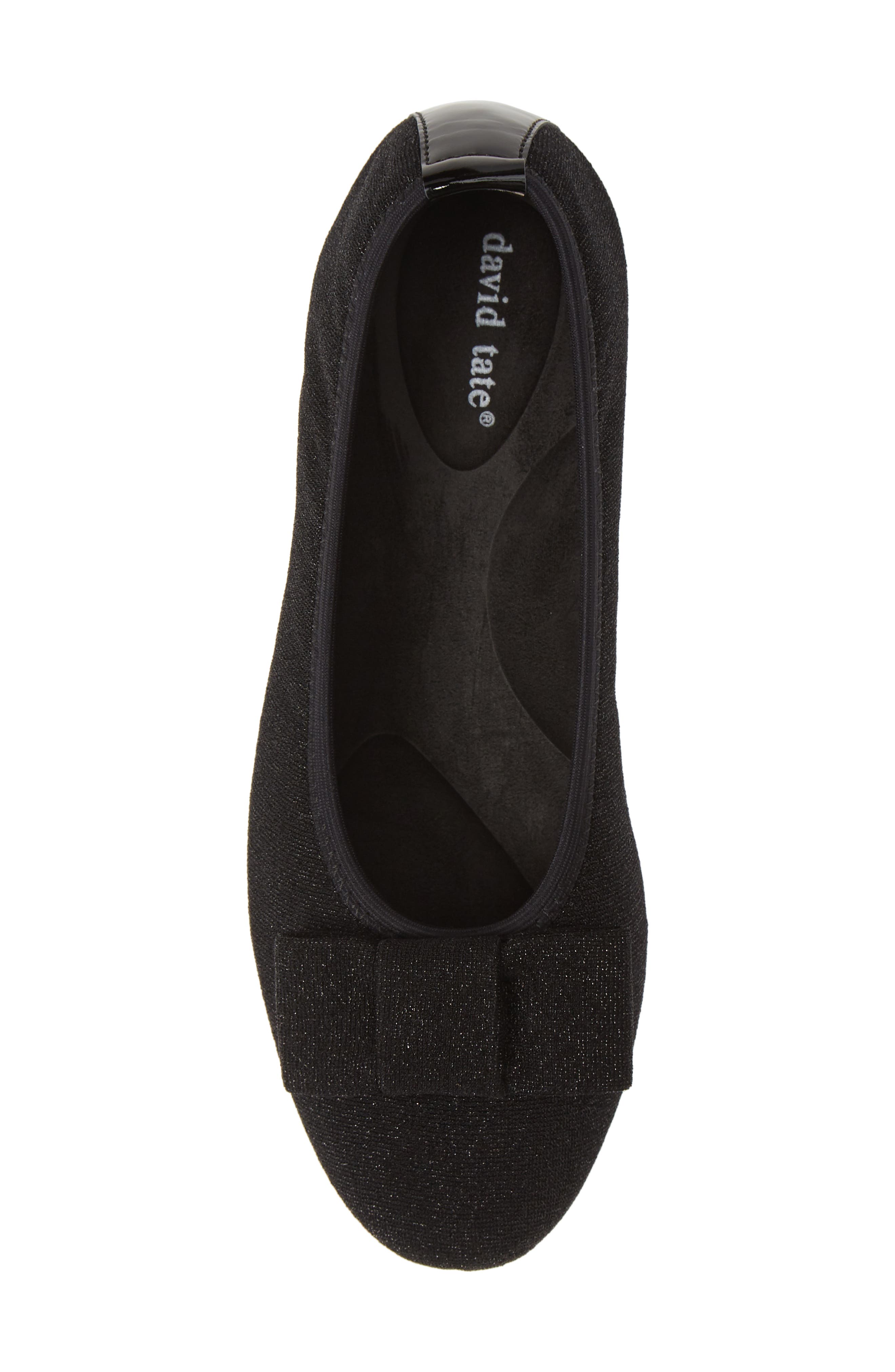 David Tate Teresa Glitter Bow Flat, Alternate, color, 
