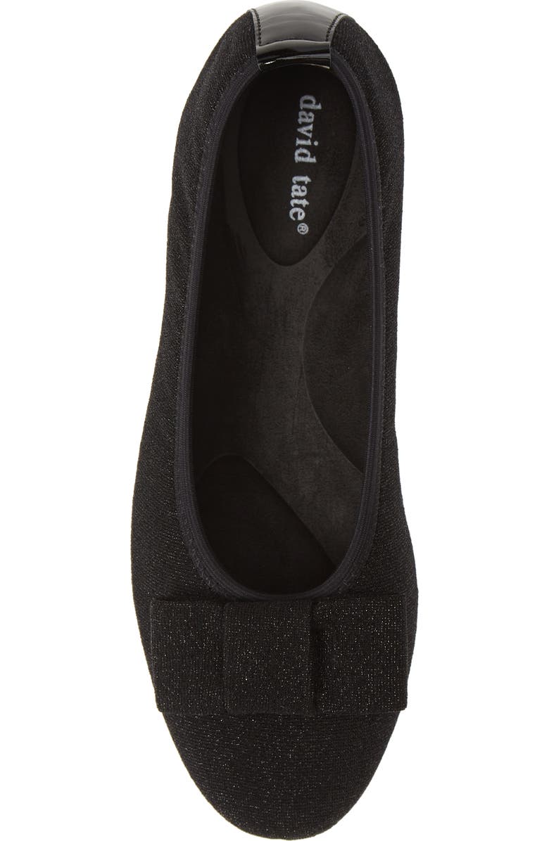 David Tate Teresa Glitter Bow Flat, Alternate, color,