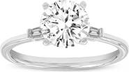 LuvMyJewelry Liora 14K White Gold Round Cut Lab Grown Diamond 3 Stone Engagement Ring - 1.6 ctw