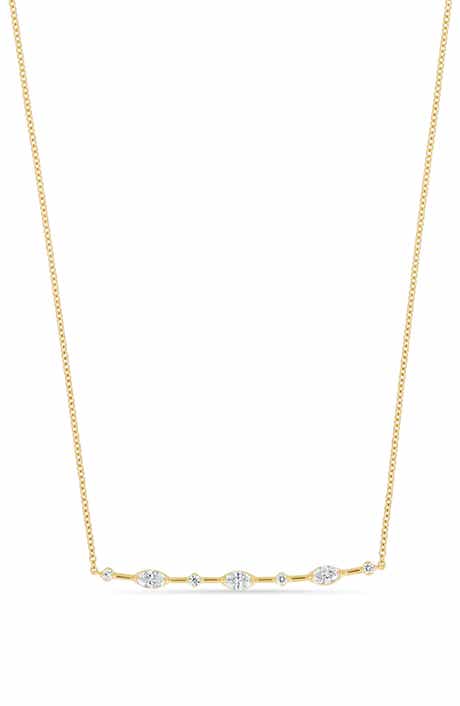 Bony Levy Aviva 18K Yellow Gold Diamond Bar Pendant Necklace