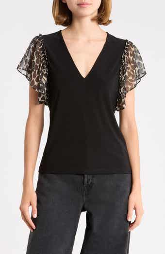 Lysette Ruffled Sleeve Top
