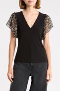 Ramy Brook Lysette Ruffled Sleeve Top