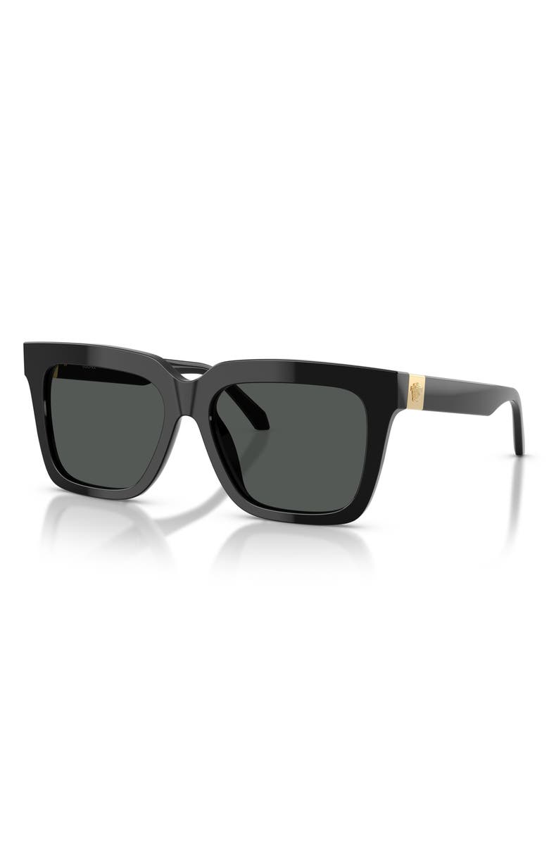 Versace 55mm Square Sunglasses, Alternate, color, Black / Dark Grey