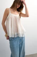 Topshop Broderie and Lace Camisole