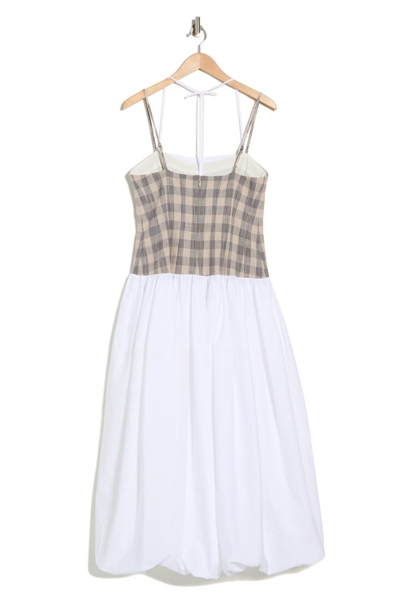 Pfeiffer Bustier Bubble Hem Dress, Alternate, color, MIDNIGHT GINGHAM