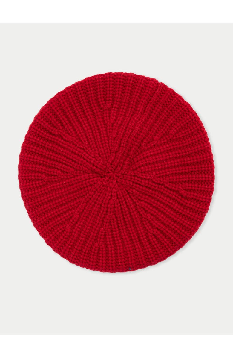 Gobi Cashmere Textured Knit Beret, Main, color, Chili Pepper