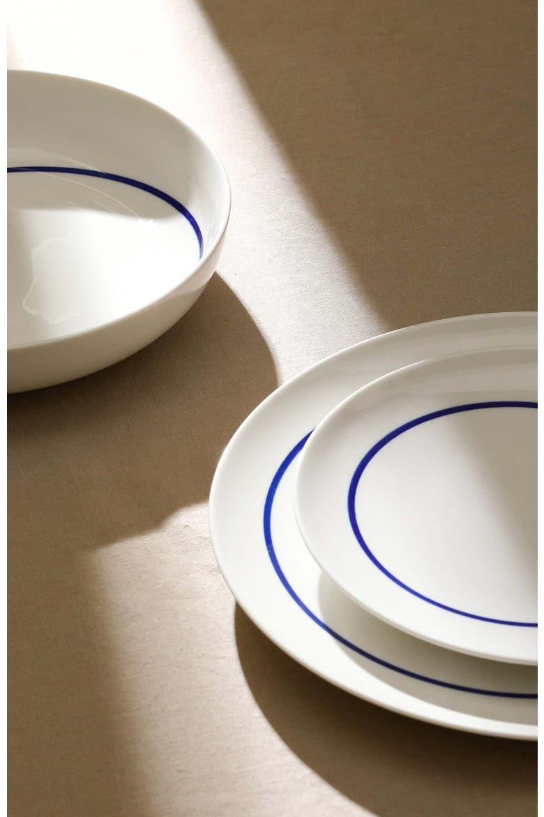 Luna Porcelain 12-Piece Dinnerware Set, Alternate, color, Blue