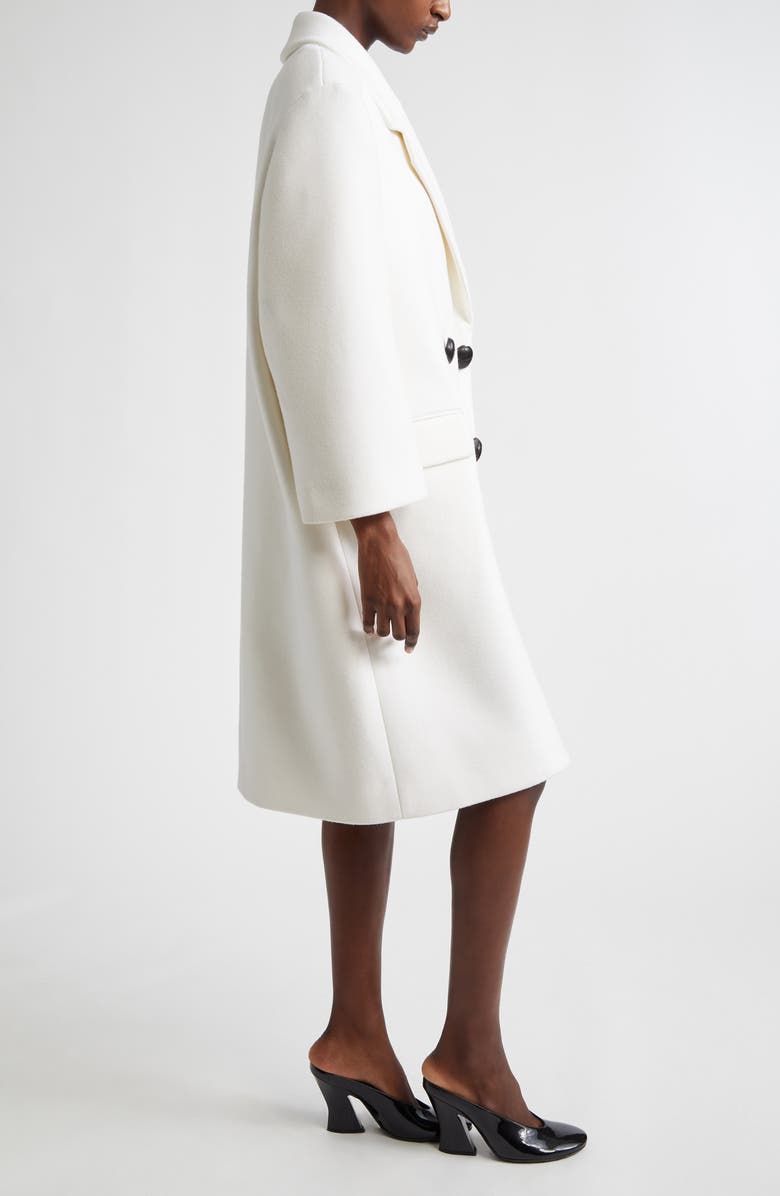 Givenchy Oversized Wool Coat, Alternate, color, Ivory