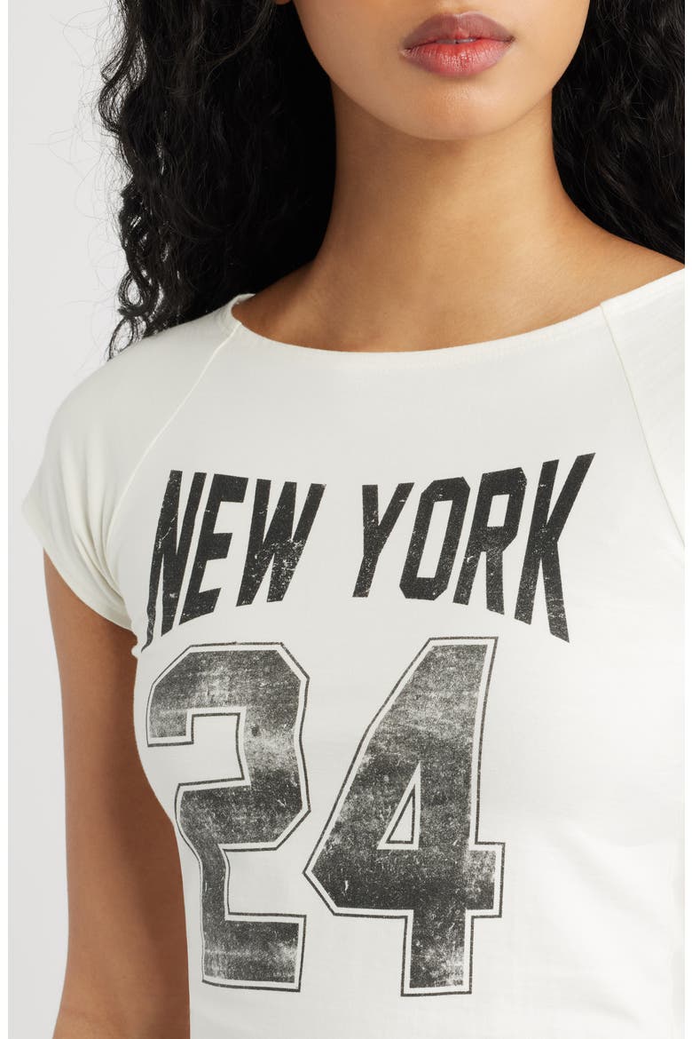 New York 24 Cotton Blend T-Shirt, Alternate, color, MARSHMALLOW