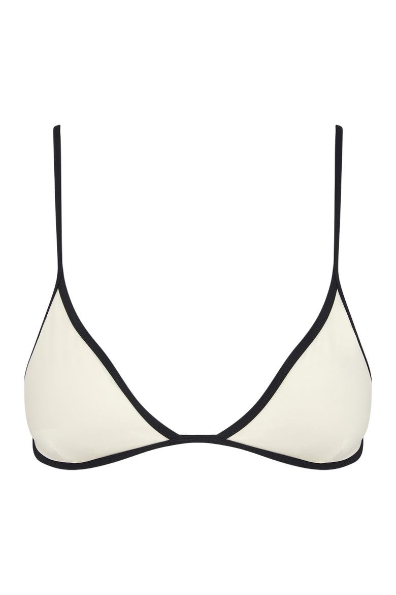 Aimee String Bikini Top, Alternate, color, Egret/Black