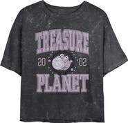 Treasure Planet Junior's Collegiate Morph 2002 Short Sleeve Cropped T-Shirt