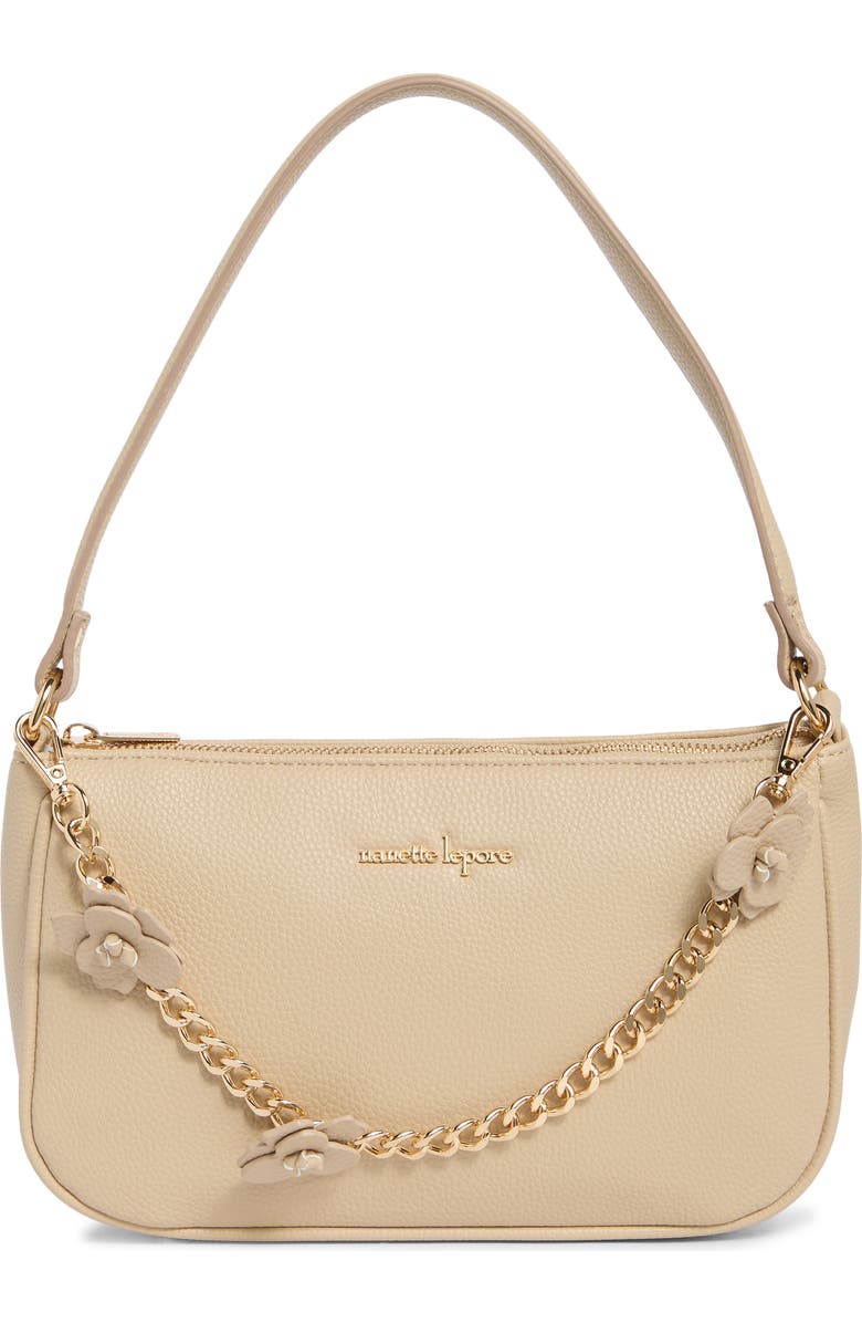 Nanette Lepore 3D Flower Shoulder Bag, Main, color, Oatmeal