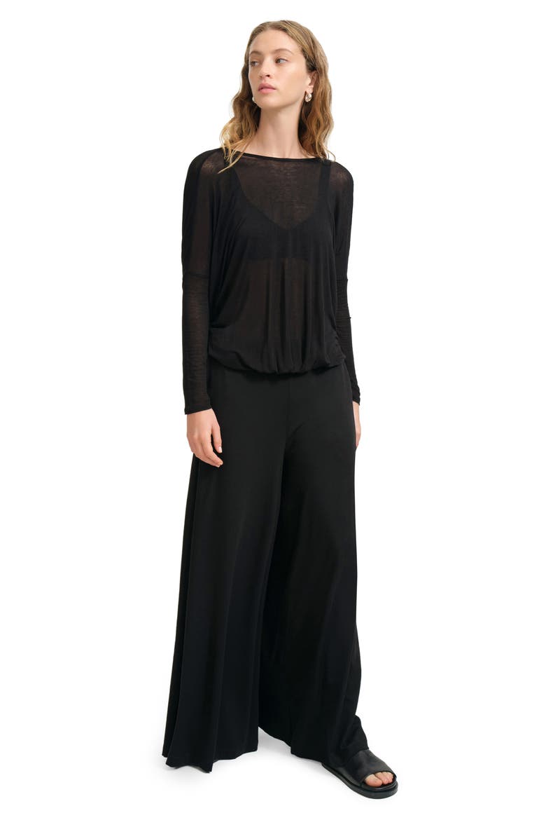 Zadie Wide Leg Jumpsuit, Alternate, color, BLACK