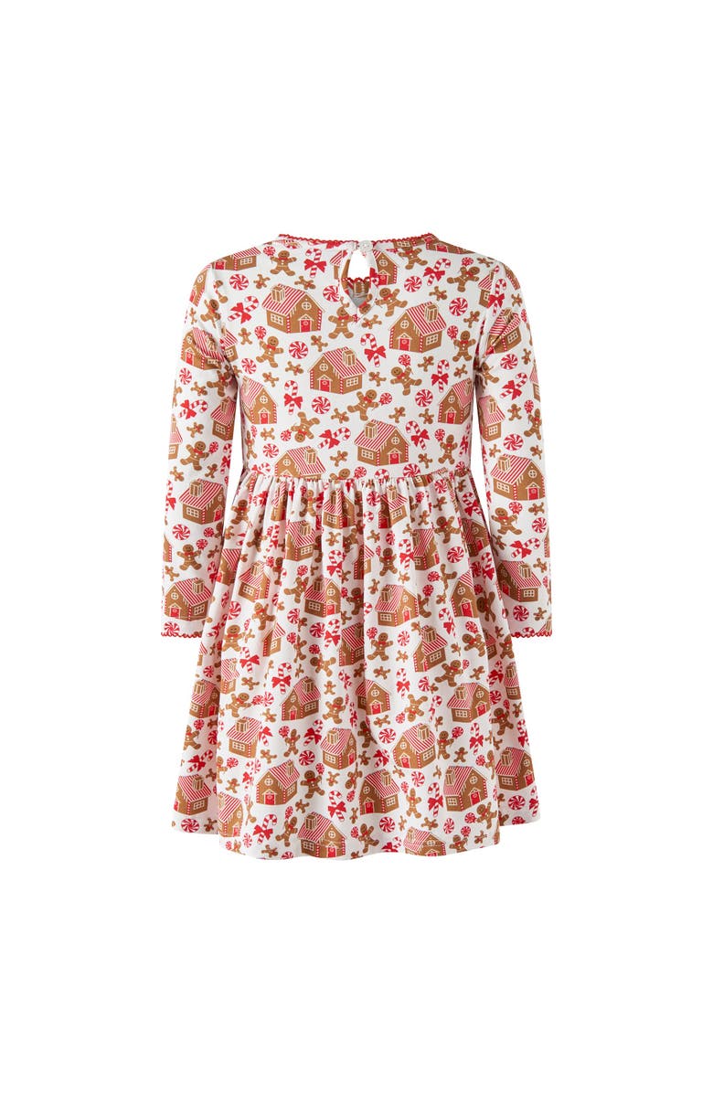 Rachel Riley Gingerbread Jersey Dress, Alternate, color, Red