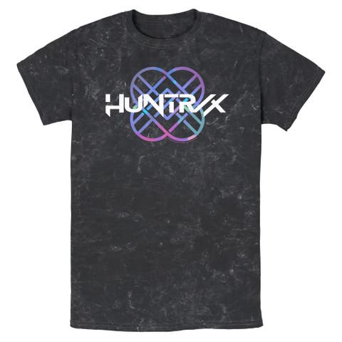 Men's KPop Demon Hunters Huntrix Holographic Logo  Graphic T-Shirt