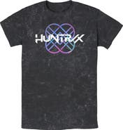 KPop Demon Hunters Men's KPop Demon Hunters Huntrix Holographic Logo  Graphic T-Shirt