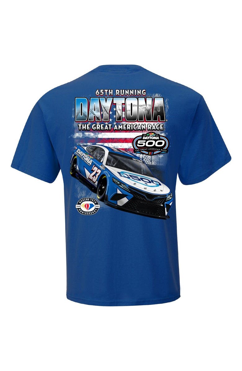 CHECKERED FLAG Men's Checkered Flag Royal 2023 Daytona 500 T-Shirt, Alternate, color,