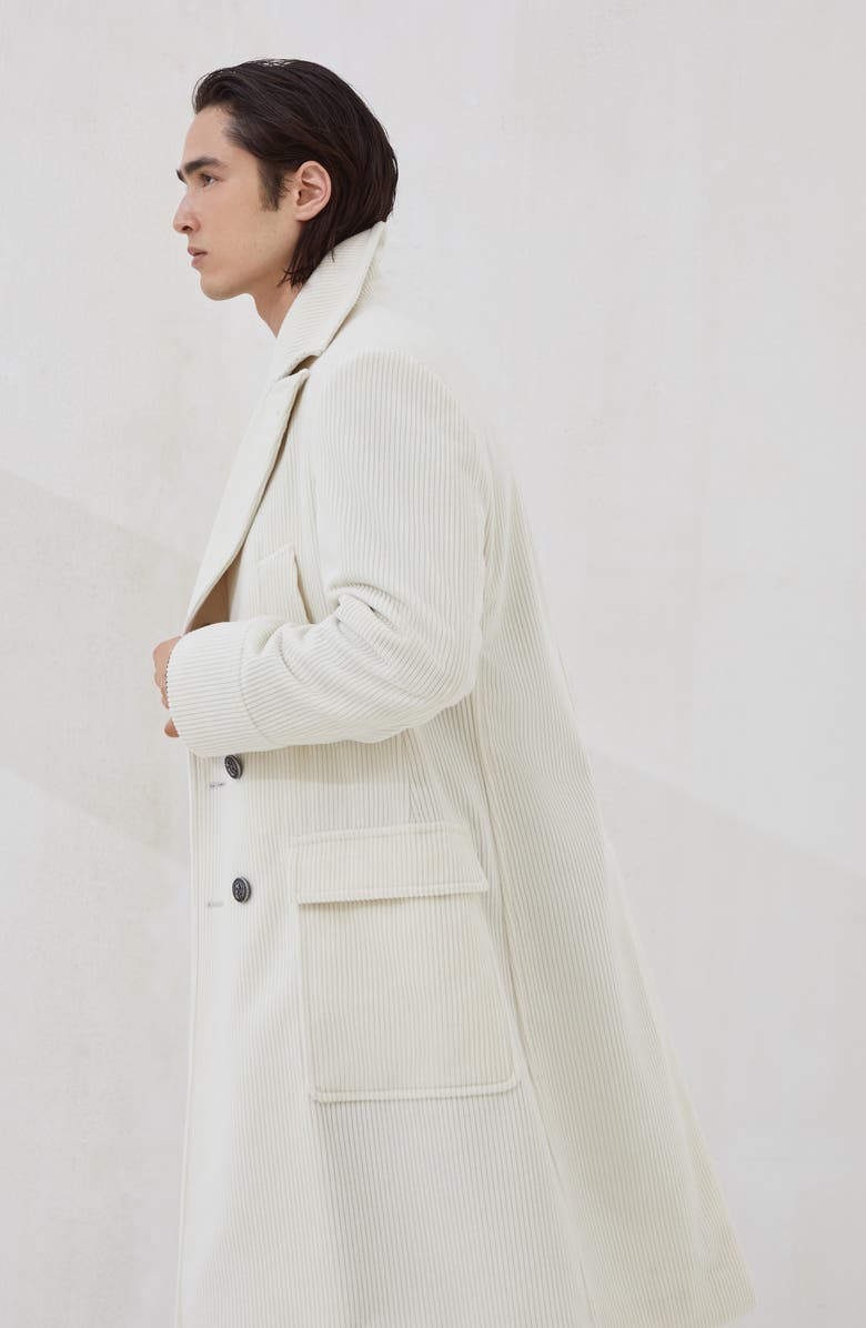 Brunello Cucinelli One-and-a-half-breasted coat, Alternate, color, Ecru