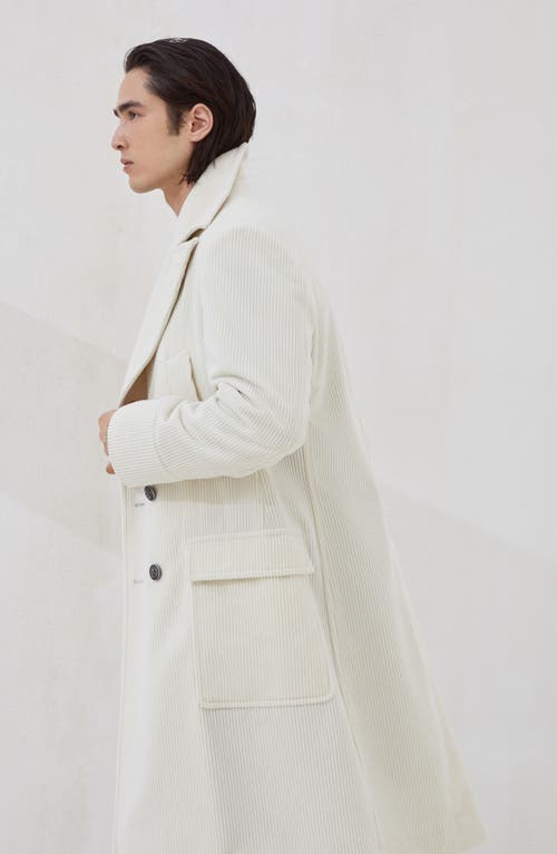 Brunello Cucinelli One-and-a-half-breasted Coat In Neutral