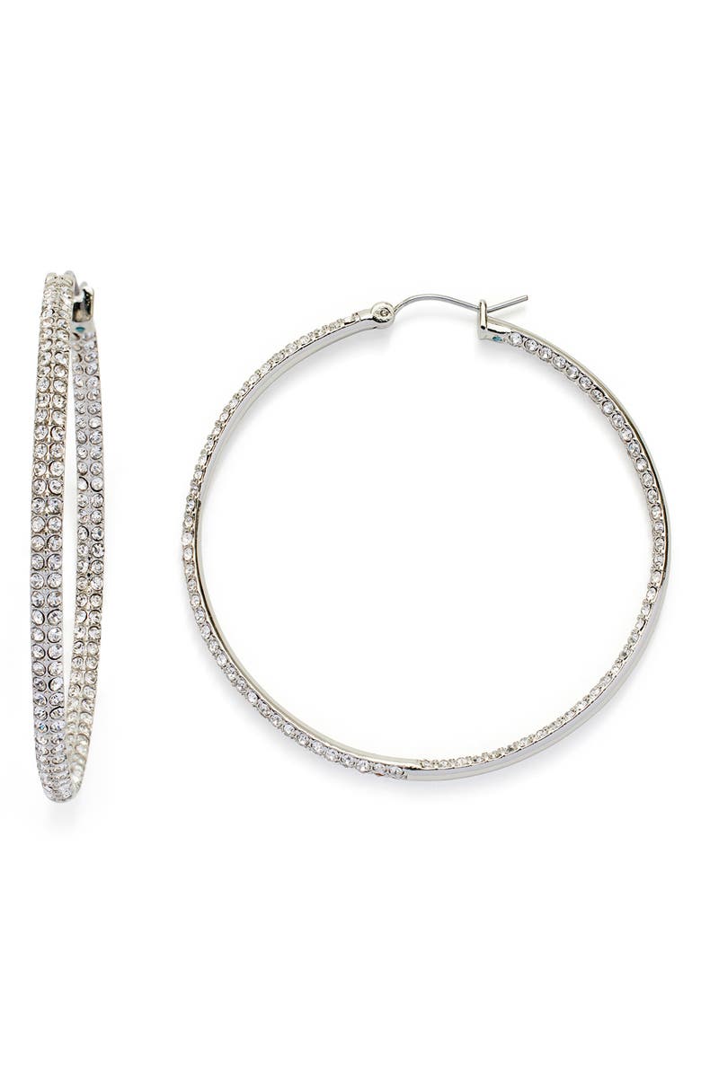 Kleinfeld Pavé Crystal Hoop Earrings, Main, color,