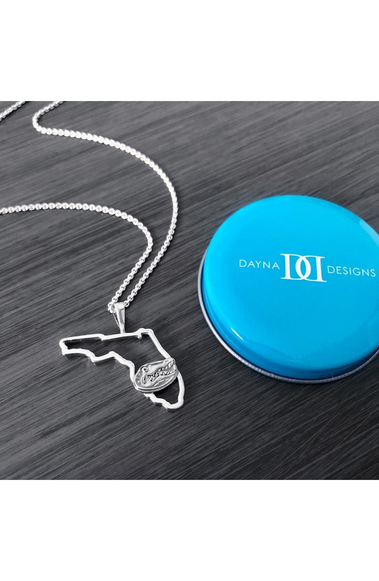 DAYNA DESIGNS Women's Dayna Designs Silver Florida Gators Team State Outline Necklace, Alternate, color, Silver