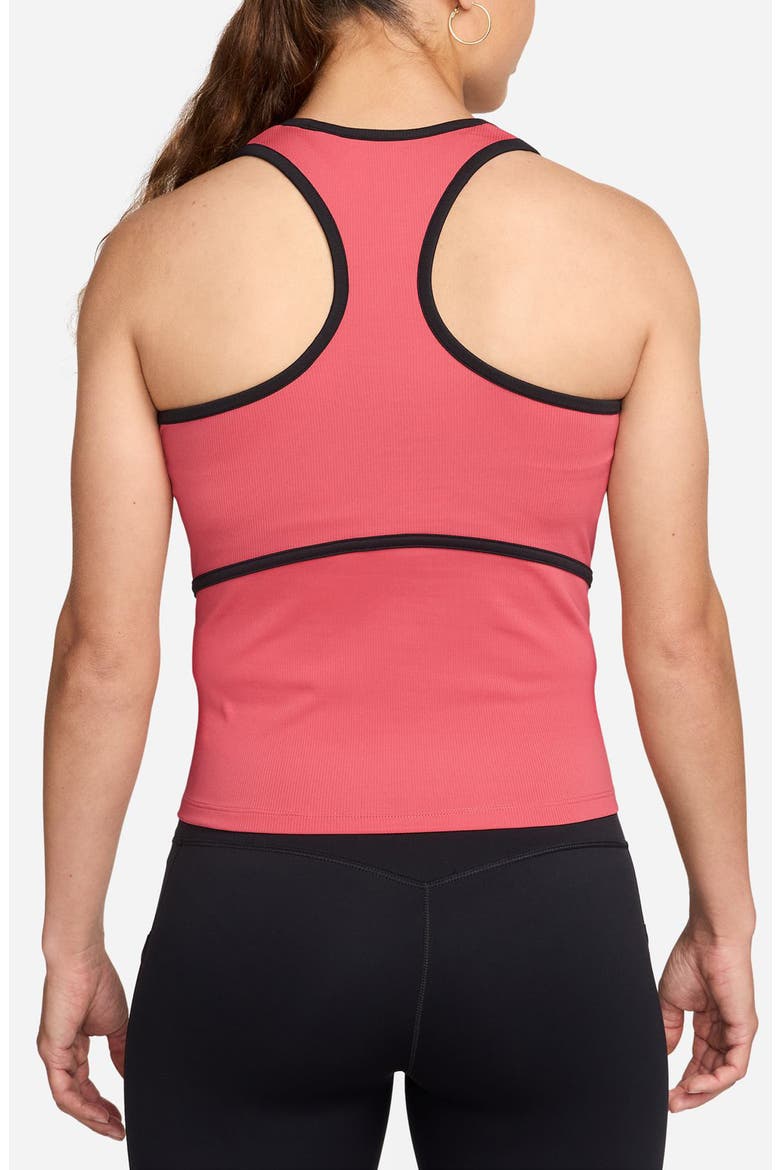 Dri-FIT Rib Tank Top, Alternate, color, SEA CORAL/ BLACK