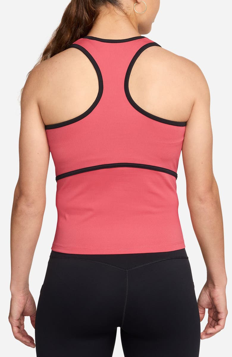 Nike Dri-FIT Rib Tank Top, Alternate, color, Sea Coral/ Black
