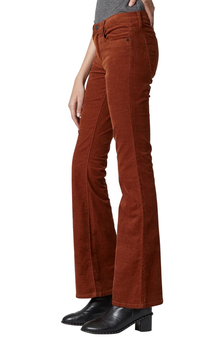 Flare Corduroy Jeans, Alternate, color, FOXY BROWN
