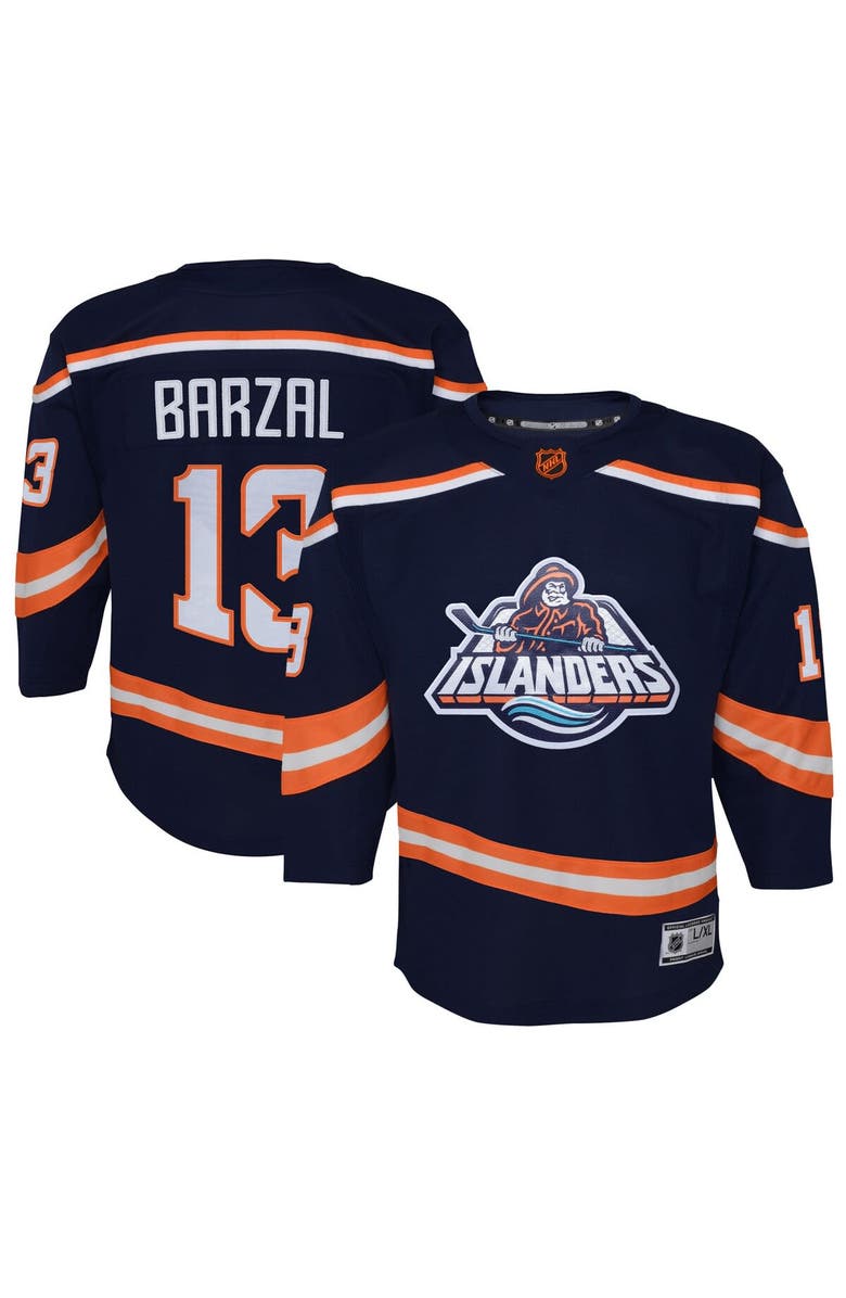 Outerstuff Youth Mathew Barzal Navy New York Islanders Special Edition 2.0 Premier Player Jersey, Main, color,