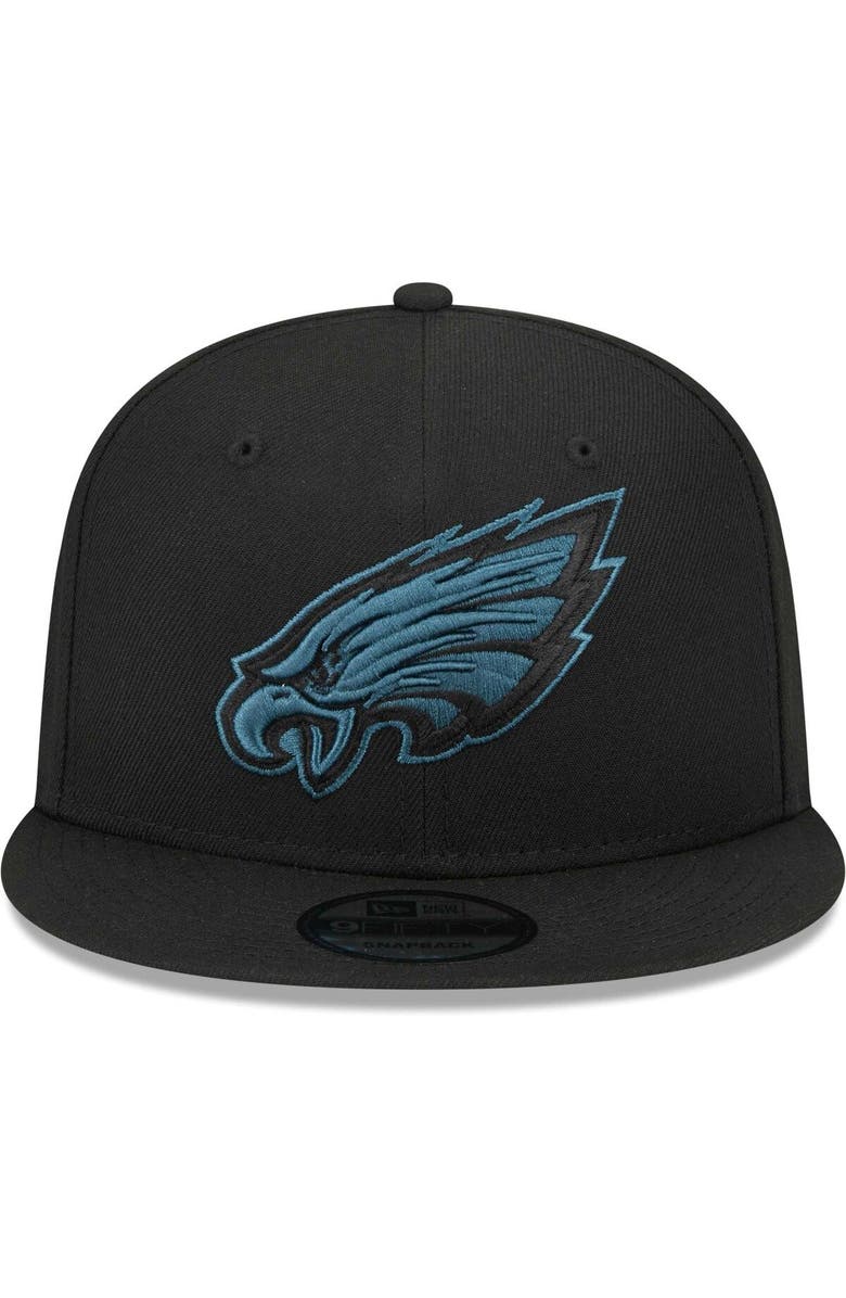 New Era Men's New Era Black Philadelphia Eagles Goth Side Script 9FIFTY Snapback Hat, Alternate, color,