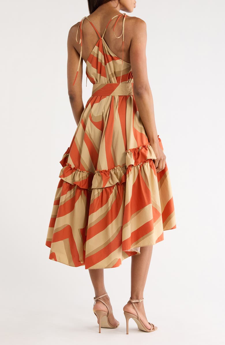 Diane von Furstenberg Emersyn Stripe Sleeveless Dress, Alternate, color, Savanna Shadow