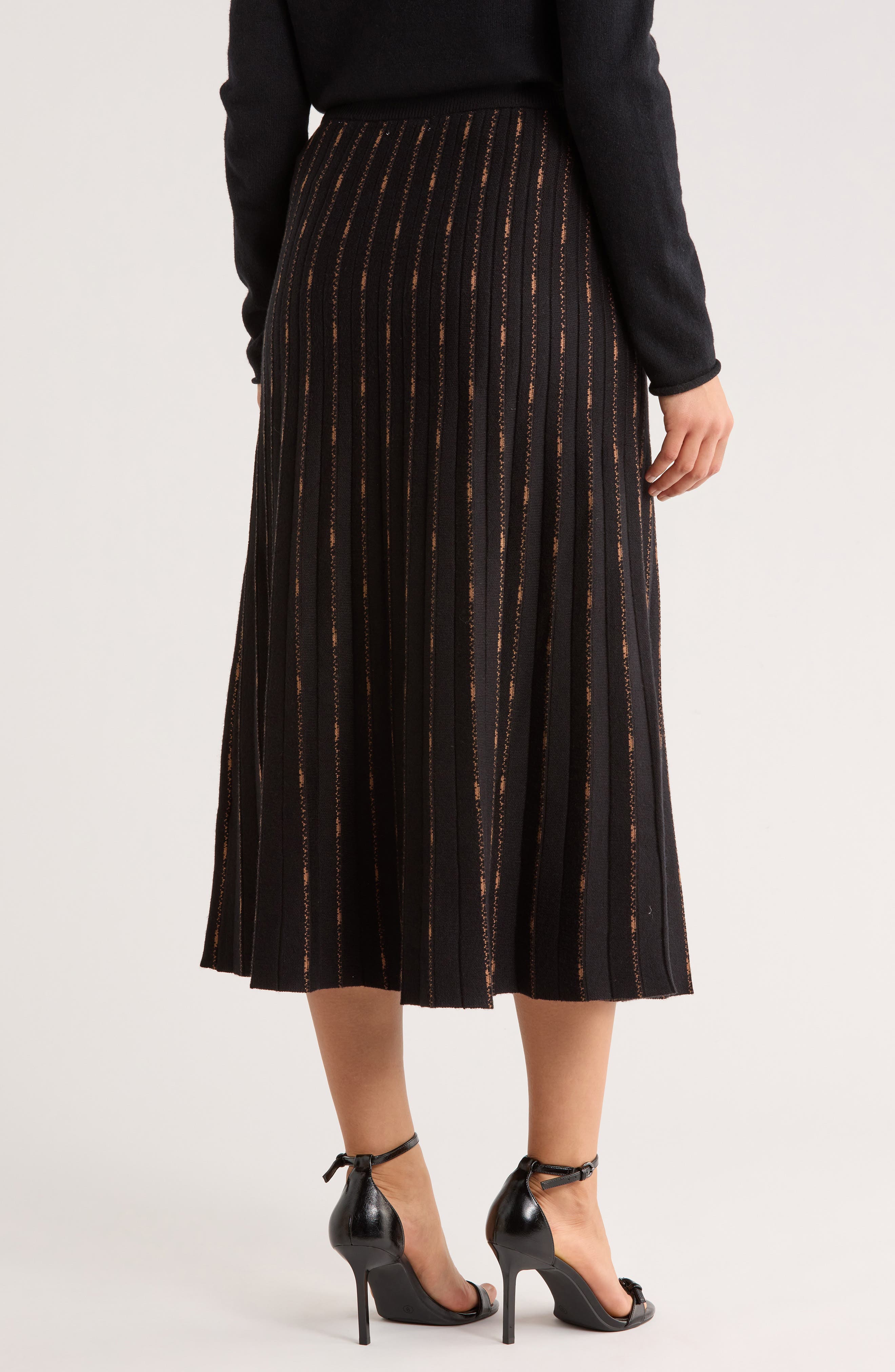 MAX STUDIO Pleated Midi Sweater Skirt (Women) | Nordstromrack