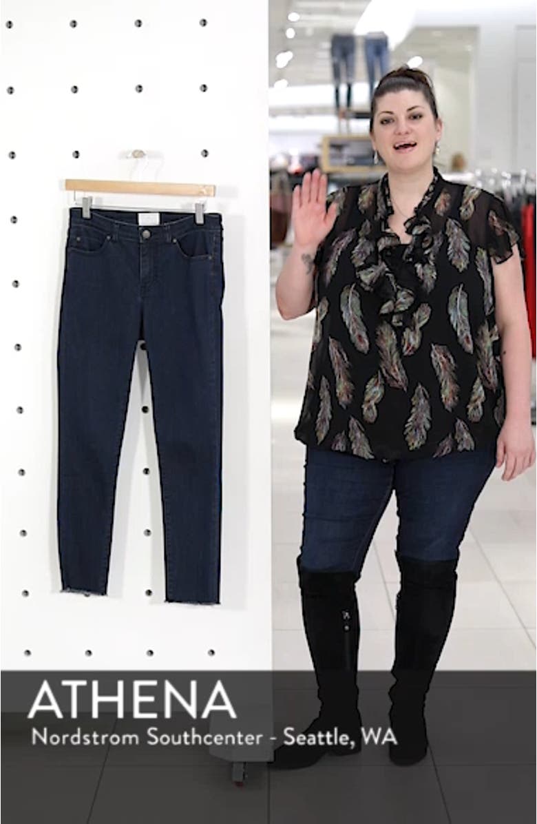 Frayed Hem Skinny Ankle Jeans, sales video thumbnail