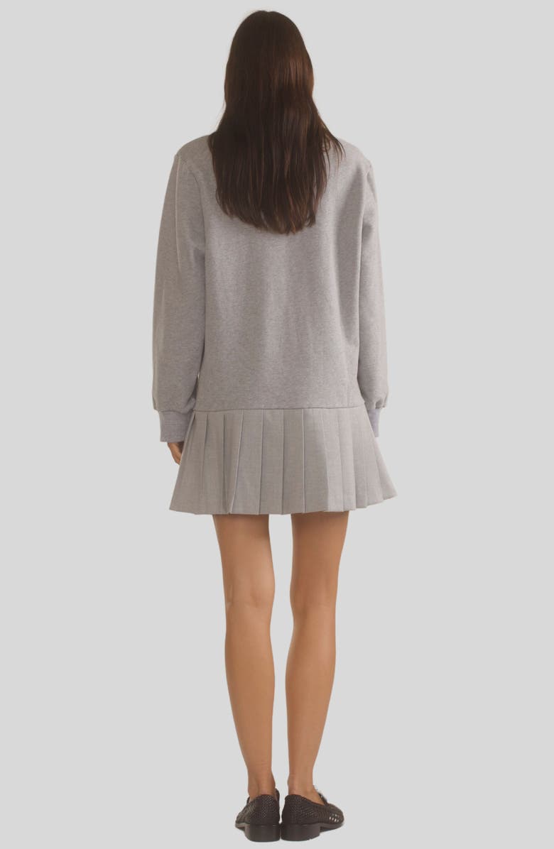 Cynthia Rowley Preston Pleated Sweatshirt Dress, Alternate, color, 