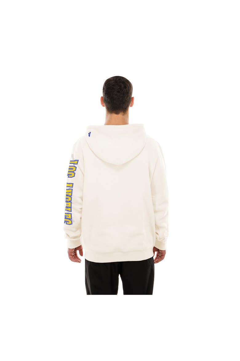 Men's New Era  Cream Los Angeles Rams Dune Dust Hoodie, Alternate, color, Cream