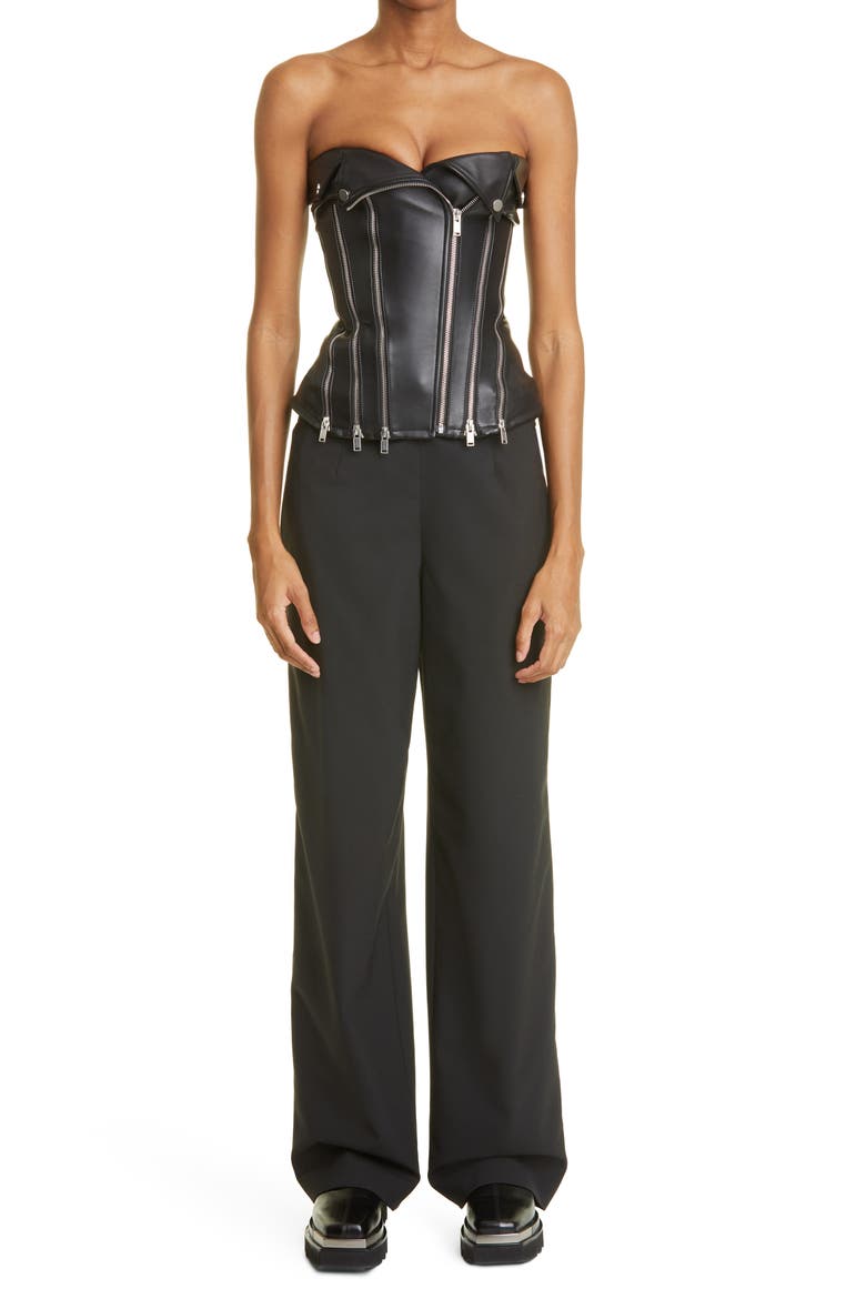 Macramé Inset Pants, Alternate, color, BLACK