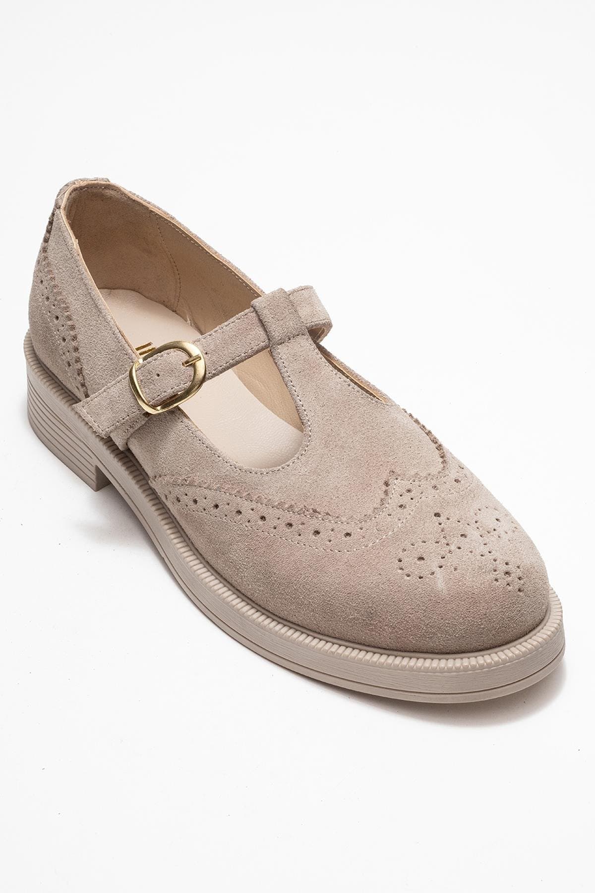 Beige Suede Leather
