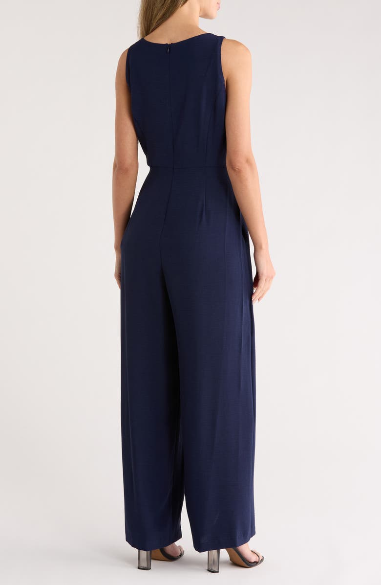 Connected Apparel Sleeveless Tie Waist Jumpsuit, Alternate, color,