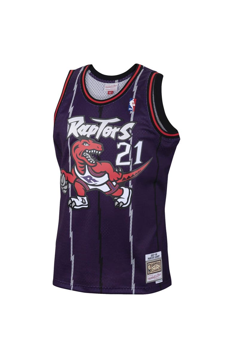 Mitchell & Ness Men's Mitchell & Ness Marcus Camby Purple Toronto Raptors 2001/02 Hardwood Classics Swingman Jersey, Alternate, color, 