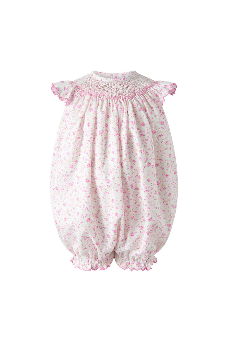 Floral Smocked Babysuit, Main, color, Pink