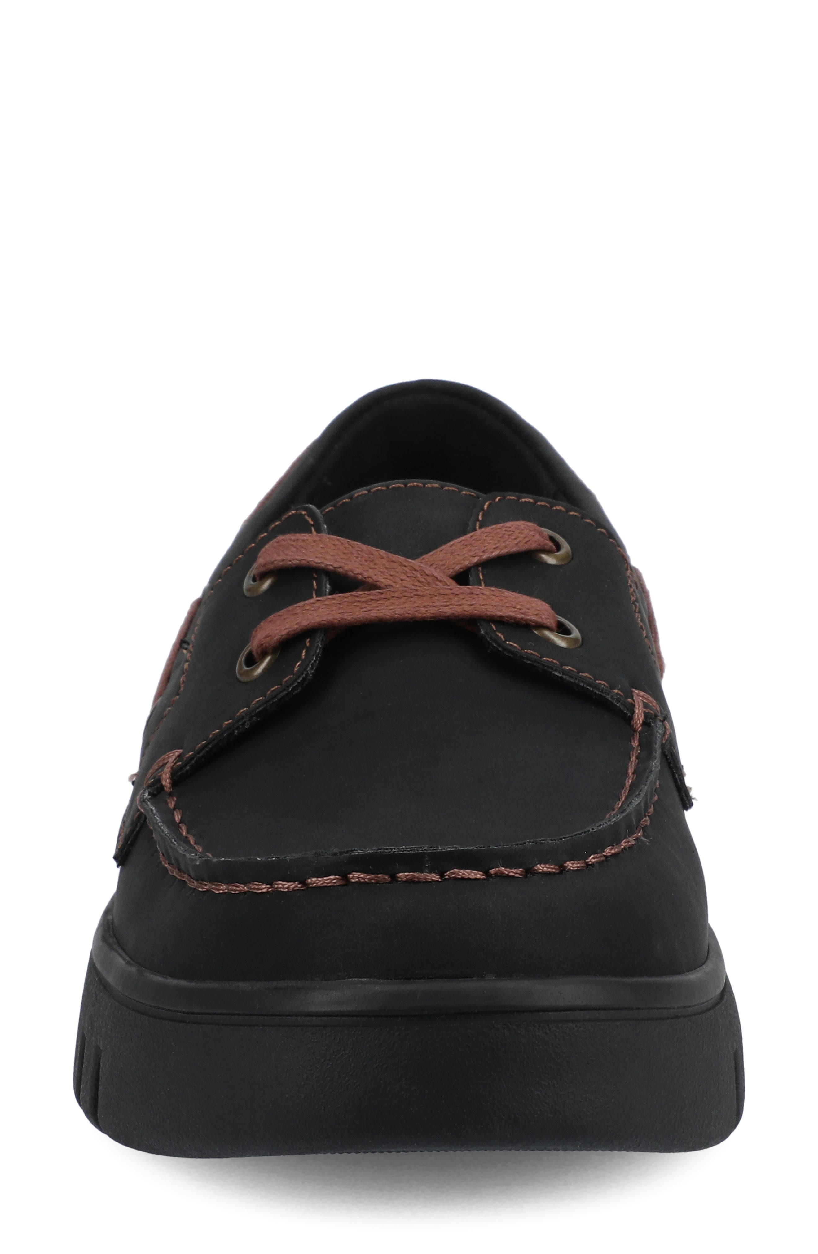 Journee Collection Marion Boat Shoe, Alternate, color, Black