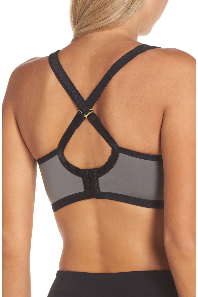 Yogi Convertible Sports Bra, Alternate, color, GREY/ BLACK