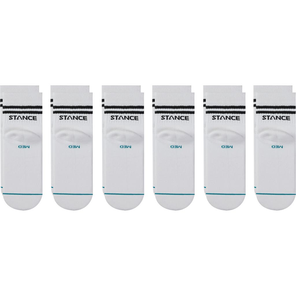 Stance Core 6-pack Quarter Socks In White