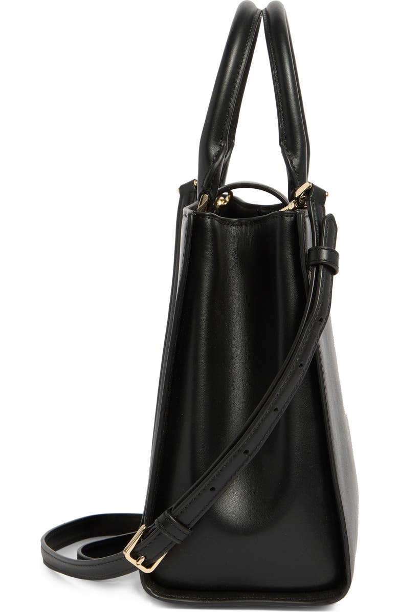 Kate Spade New York reegan leather satchel, Alternate, color, Black