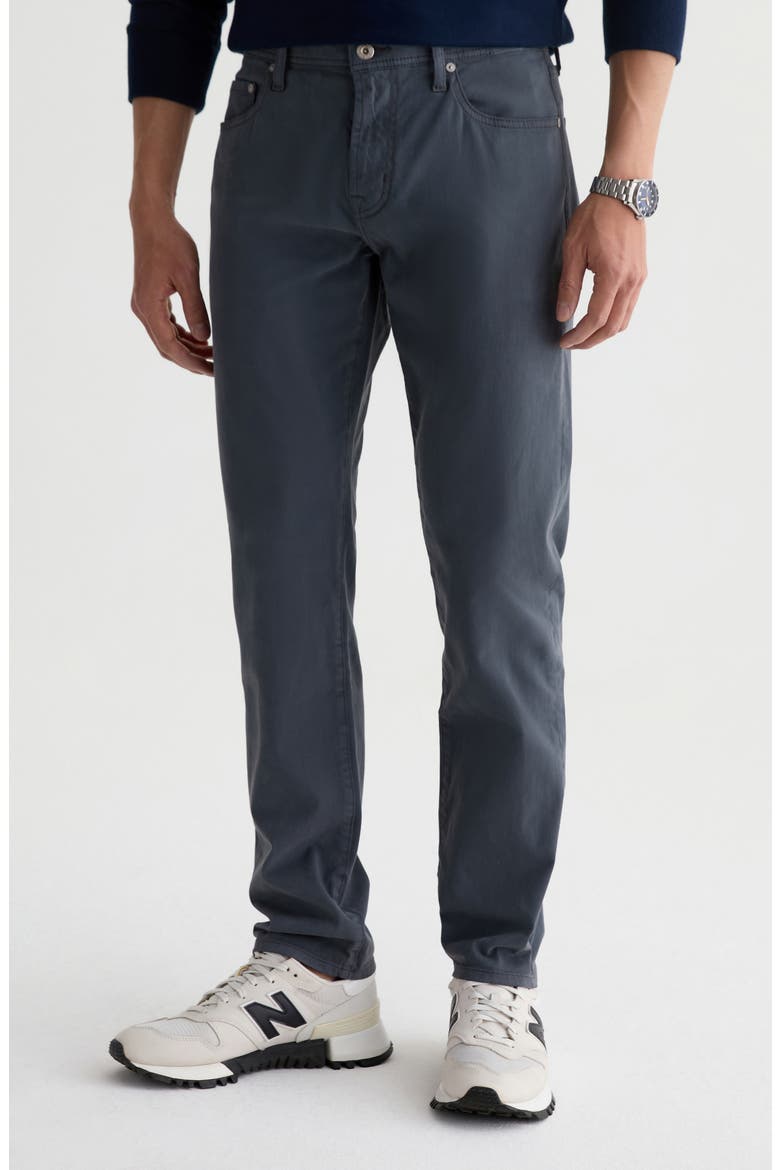 Tellis Stretch Sateen Modern Slim Pants, Main, color, BLUEGRAIN