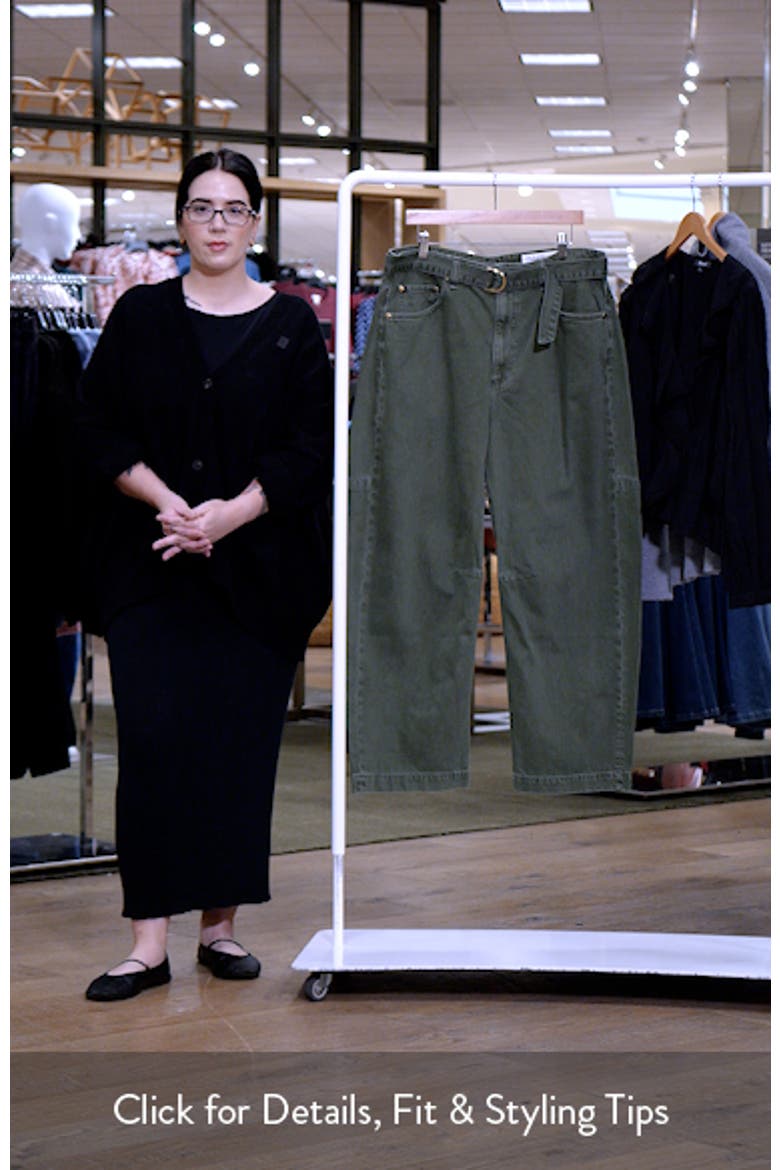 Charlie Belted Super High Waist Ankle Barrel Jeans video