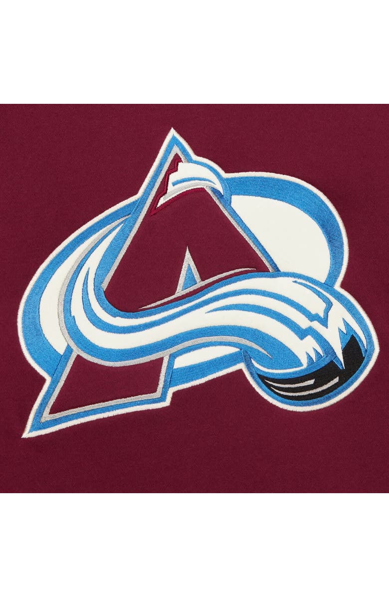 Mitchell & Ness Men's Burgundy Colorado Avalanche Heritage Lace-Up Pullover Sweatshirt, Alternate, color, Burgundy