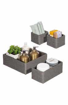 SORBUS Set of 4 Woven Rope Storage Baskets