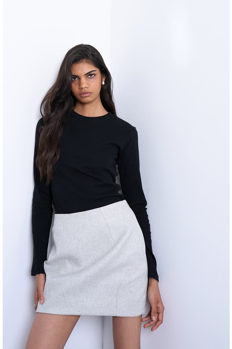 A-Line Miniskirt, Alternate, color, GREY