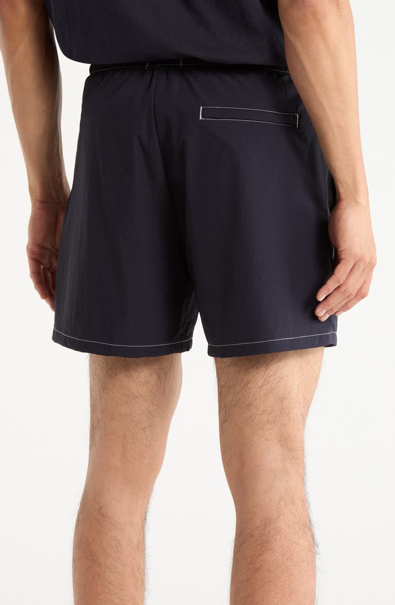 HONOR THE GIFT Hybrid Cursive 5-Inch Swim Trunks, Alternate, color, Navy